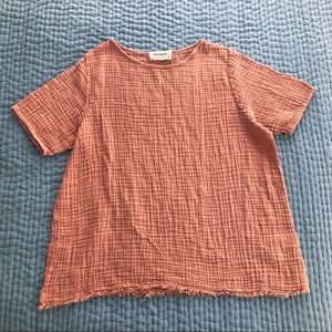 Go Gently Nation terracotta gauze tee size S